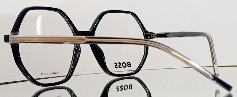 BOSS BOSS 1528 807 Eyeglasses BLACK CRYSTAL New Plastic 54-16-140 Light Acetate gallery