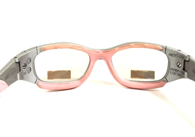 Rec Specs Athletic Goggles Frames SLAM #423 Matte Silver Pink Wrap 49-17-135 gallery