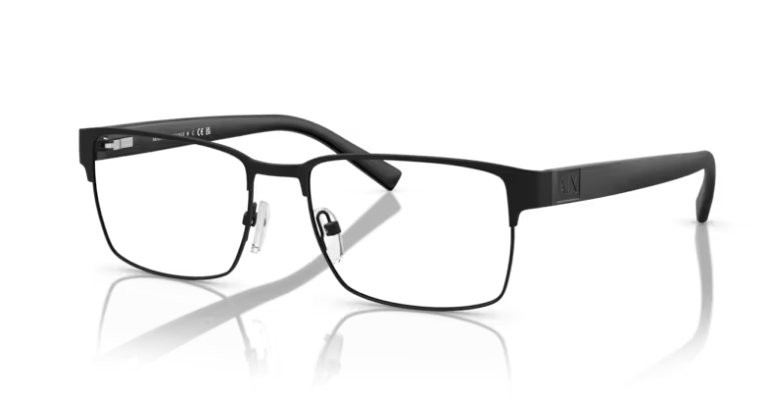 A|X Armani Exchange Men’s AX1019 6063 54 Metal Square Eyeglass Frames