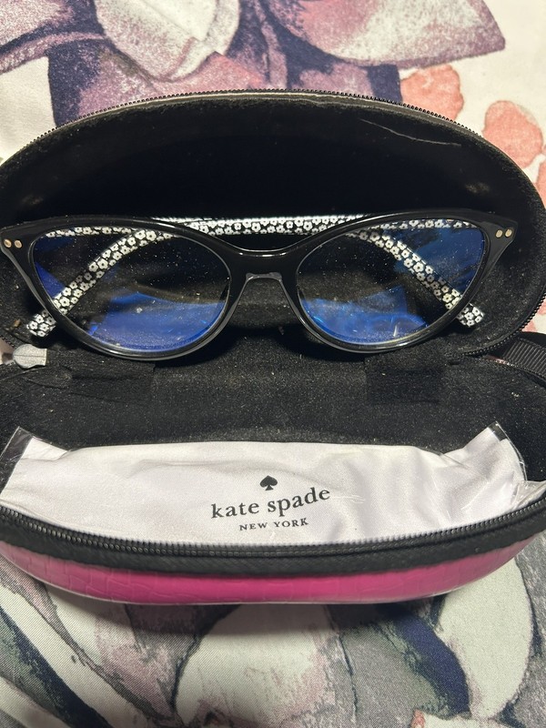 AUTHENTIC Kate Spade New York Eyeglasses Black Floral Arms | Frames Only