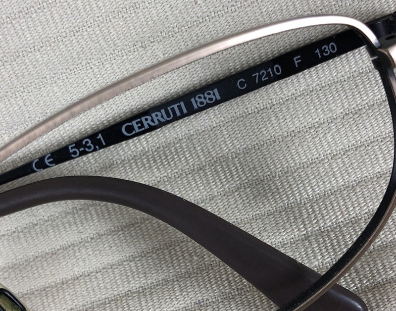 Cerruti 1881 C 7210 54-19-130 Bronze Brown Metal Full Eyeglass Frames Only Nice gallery