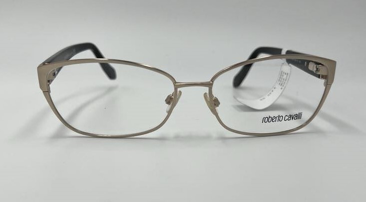 Authentic ROBERTO CAVALLI Buti 5024 028 Pale Gold w/Black Eyeglasses (63-25) gallery