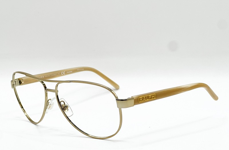 NEW RALPH LAUREN RA 4004 101/T5 GOLD/CREAM AUTHENTIC EYEGLASSES 59-13