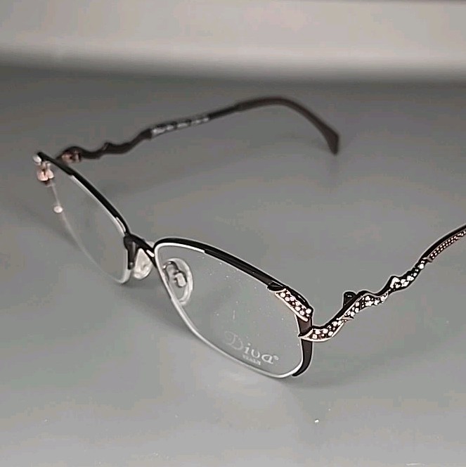 Diva Italy 5527 Brown Gold Eyeglass Frame 53/16/140 Made In Italy