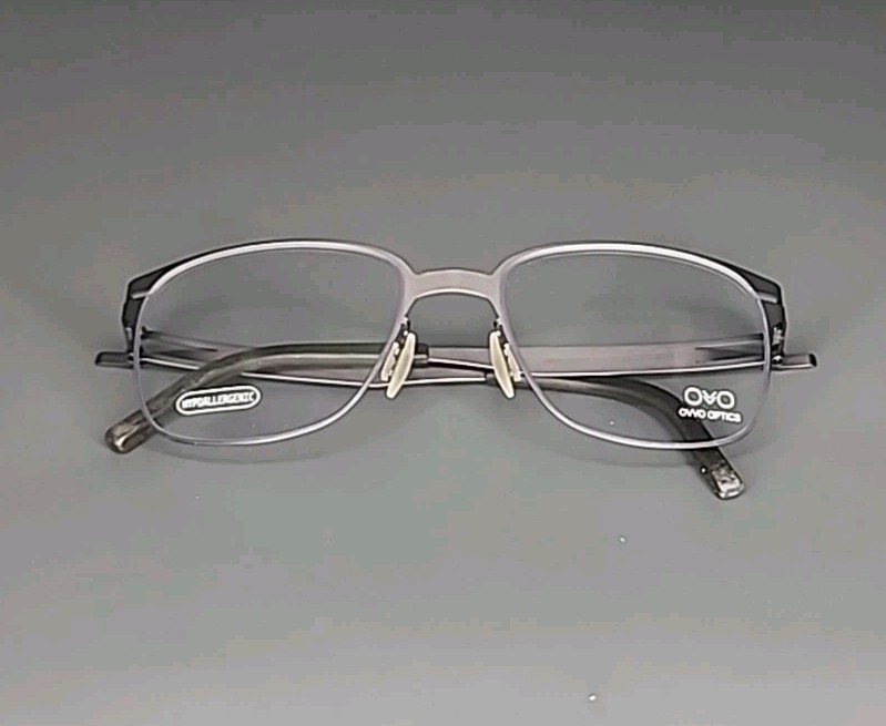 Handmade OVVO Optics 3661 Graphite Lightweight Titanium Eyeglass Frame 50/19/140 gallery