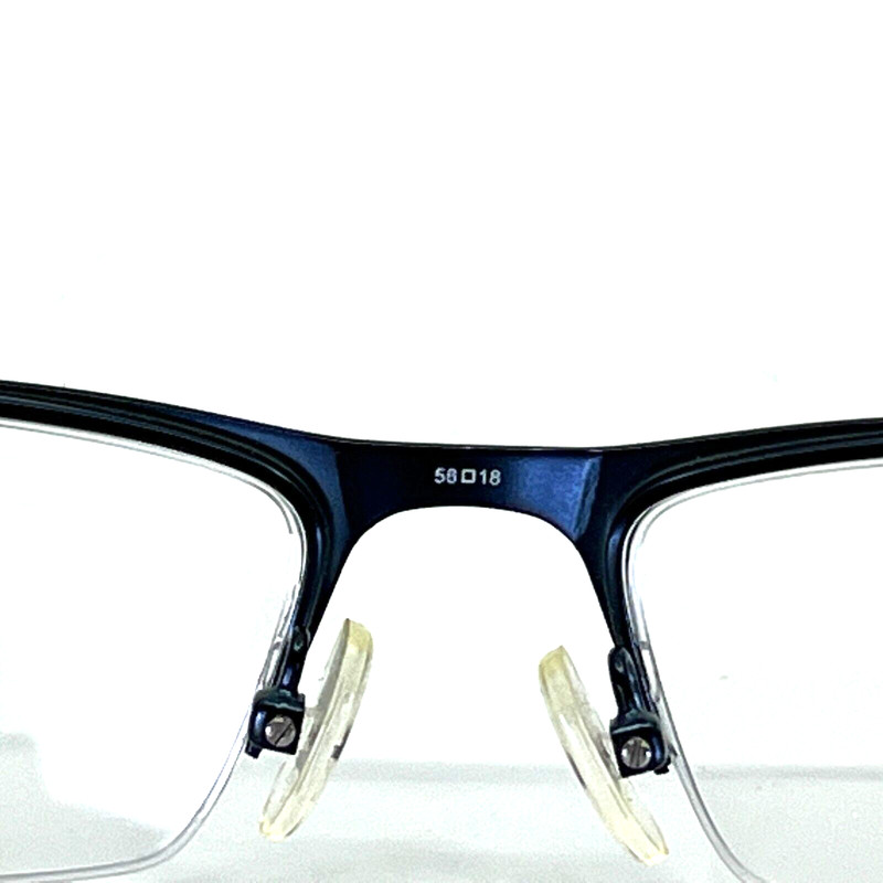 Timex Eyeglasses L012 Bk Blue Rectangular Half Rim Frame 56[]18 137 mm gallery