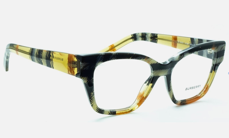 New BURBERRY Eyeglasses B 2420 4146 54-16 140 Check Sand Plaid Pattern Frames