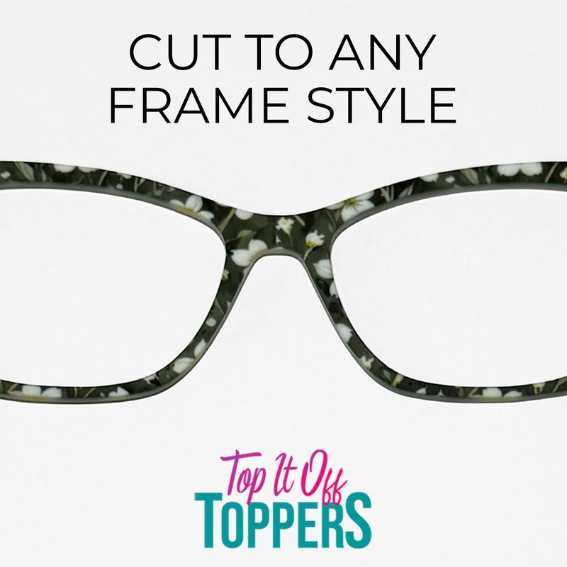 Sage Green Floral Eyewear Topper – Available in Any Pair Compatible Frame Style