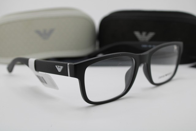 NEW EMPORIO ARMANI EA 3201U 5001 MATTE BLACK AUTHENTIC EYEGLASSES 55-19 gallery