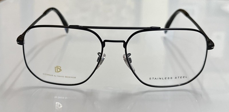 David Beckham DB 1096 003 Black Eyeglasses Men Aviator 57mm New 100% Authentic