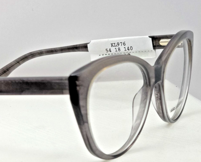 New Karl Lagerfeld KL976 Black/Horn Eyeglasses Frame 54-18-140 No Case M24 gallery