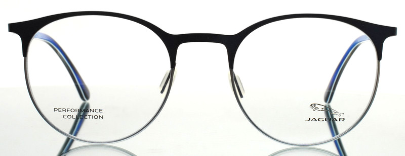 JAGUAR 33842 3100 Blue Silver Mens Round Eyeglasses 49-20-145 B:43 gallery