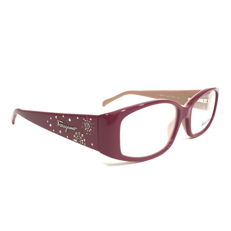 Salvatore Ferragamo Eyeglasses Frames 2645-B 589 Red Pink Beige 52-15-135 gallery