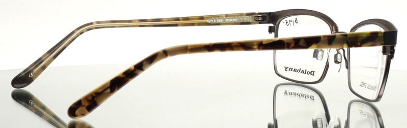 DOLABANY Nashua Black Mens Rectangle Full Rim Eyeglasses 52-17-135 B:33 gallery