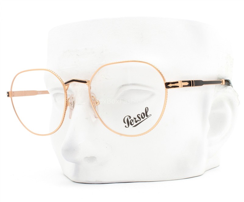 Persol Eyeglasses Glasses 2486-V 1112 Shiny Copper on Black Metal 51mm No Case