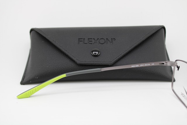 NEW NIKE 4305 075 GUNMETAL GREEN LIME AUTHENTIC EYEGLASSES 55-18 gallery