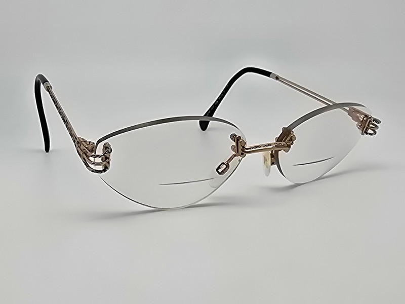 EBM Mod 2273 Col. GS Gold Rimless Eyeglasses Frame Germany 54-15-135