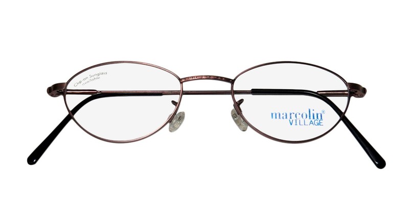 NEW MARCOLIN VILLAGE 47 6395 EYEWEAR RETRO UNISEX DESIGNER BROWN ITALY 54 METAL gallery
