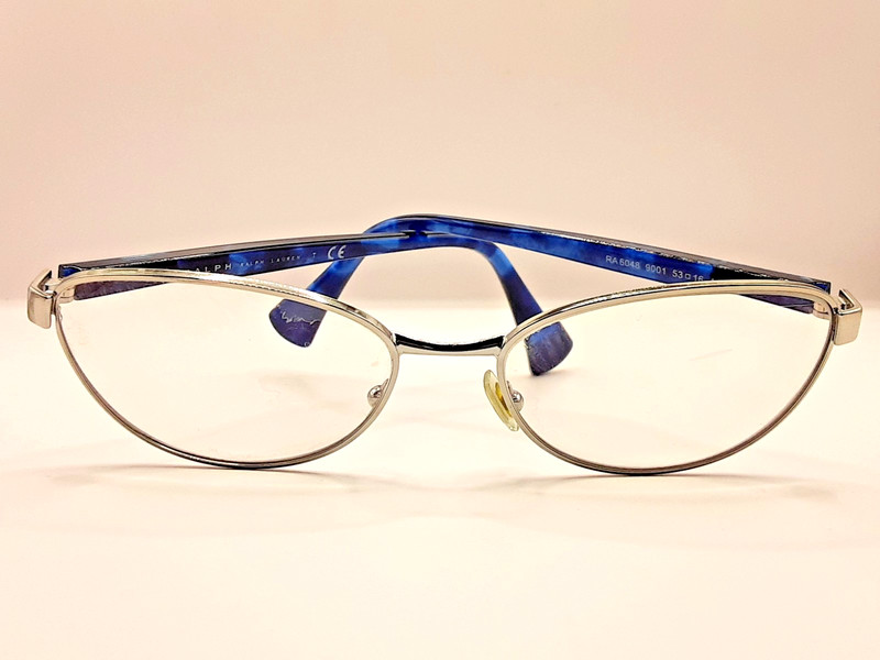 RALPH LAUREN RA 6048 9001 Sliver/Blue, Full Rim, Frame Only 53-16-140 13/F5 gallery