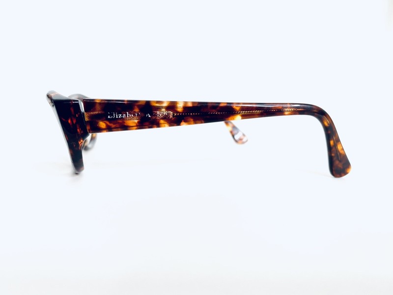 VTG Elizabeth Arden Brown Tortoise Lucite Oval Glasses EA SUN 50 15 130 gallery