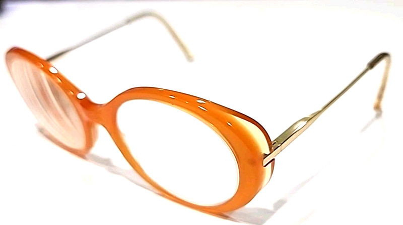 Etnia Barcelona Brindisi Coral Oversized Gold Metal Eyeglasses 53-20 137 Spain