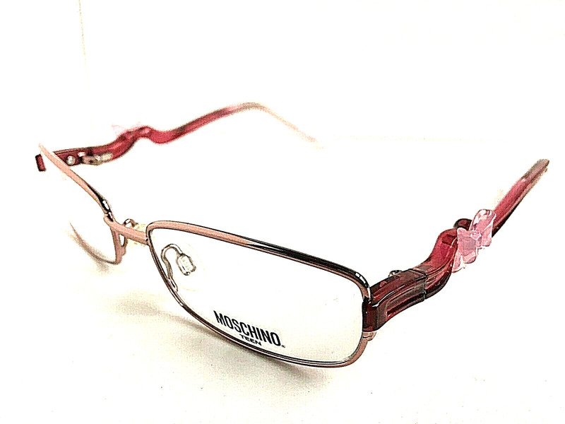 New MOSCHINO Girls MO093-04 E64 49mm Gold/Pink w/Bow Girls Eyeglasses Frame