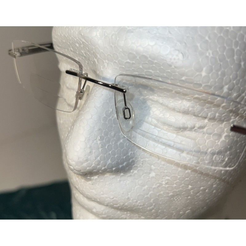 Charmant Eyeglasses CH11904 GR Titanium Gray Rimless Frame 53 19 135 with Case