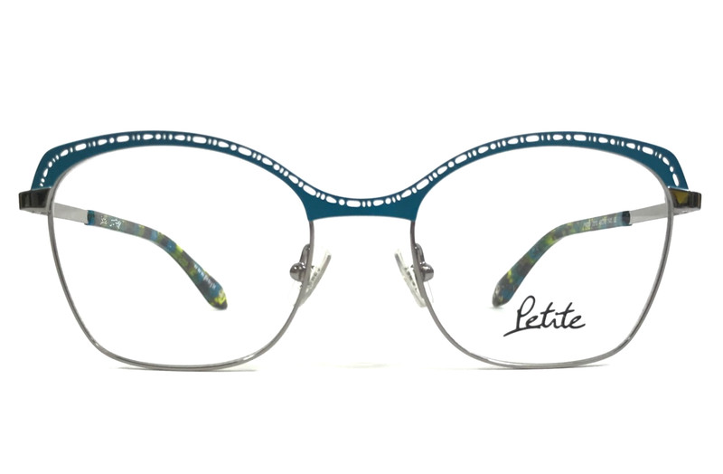 J. F. Rey Petite Eyeglasses Frames PM058 2510 Blue Silver Full Rim 48-18-140