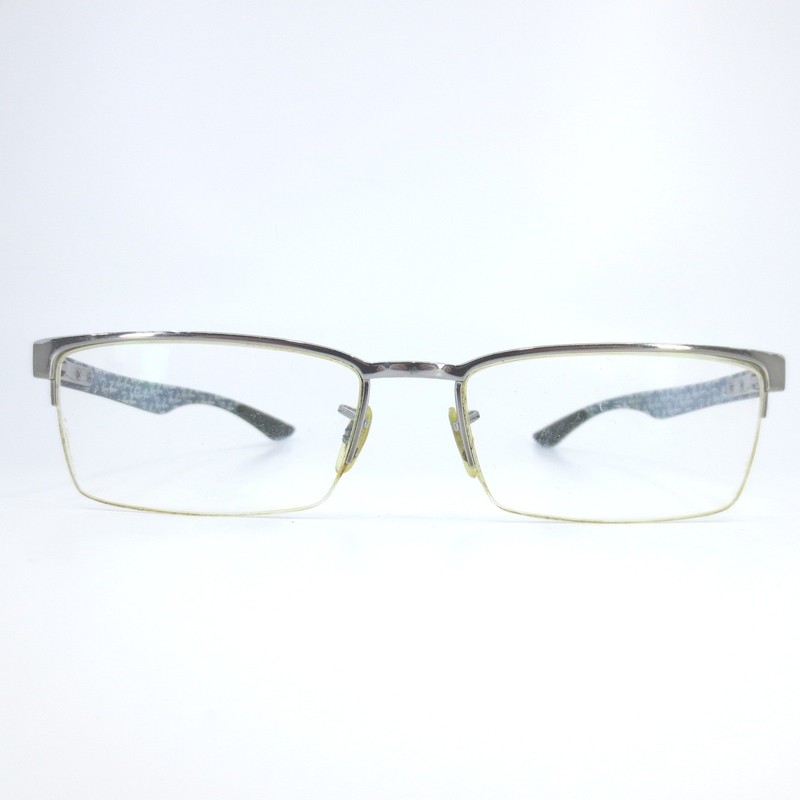 Ray-Ban RB 8412 2502 Gunmetal Carbon Fiber Rectangular Eyeglasses 54-17 145