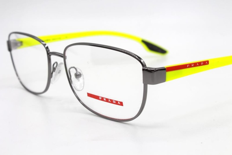 Prada Sport VPS52L Eyeglasses Ruthenium Apple Green 5AV-1O1 Authentic 56mm