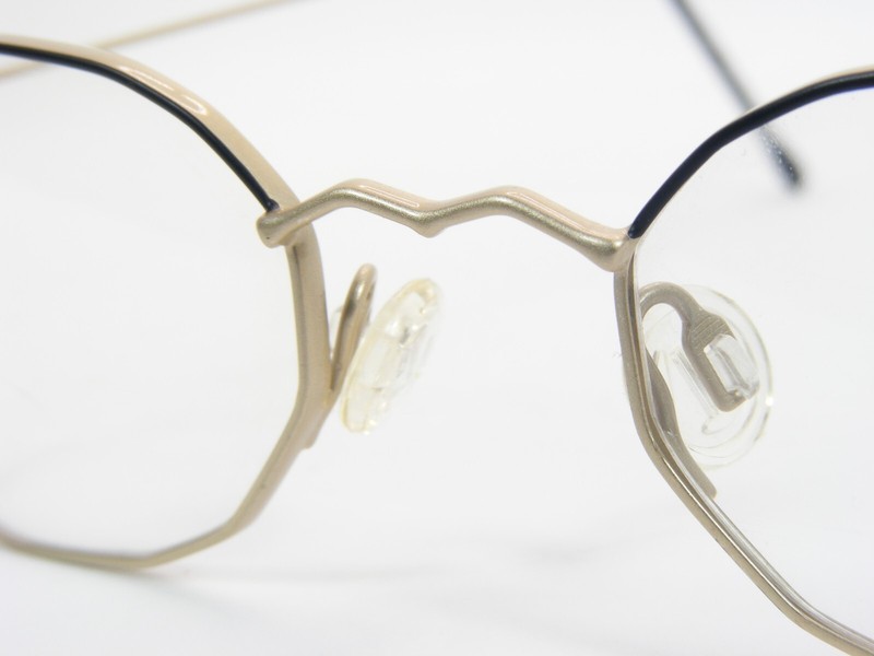 Vintage Augentraum 753 02 Pale Gold /Black /Other UNIQUE EYEGLASSES 46-19-140mm gallery