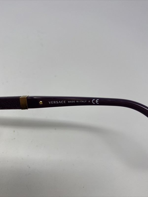 Versace 1233-Q 1418 53-17-140 Plum Purple/Gold Full Rim Eyeglasses Frame B884 gallery