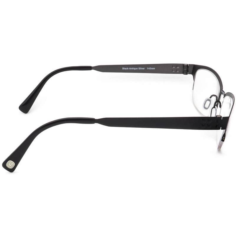 Zero G Eyeglasses Bridge Hampton Black/Antique Silver Half Rim Japan 51[]18 140 gallery