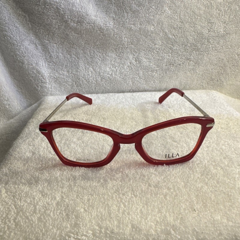 ILLA EYEGLASSES FRAMES ONLY/ MADE IN ITALY ILARIA RED Milky 51/21/135 BRAND NEW