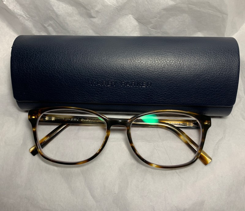 Warby Parker CLEMENS M 256 Glasses Frames Brown Striped Sassafras 54-16-142