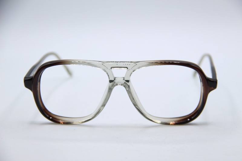 PENTAX F6000 CSA Z94.3 GRAY CLEAR BROWN AUTHENTIC FRAME EYEGLASSES 55-15 gallery
