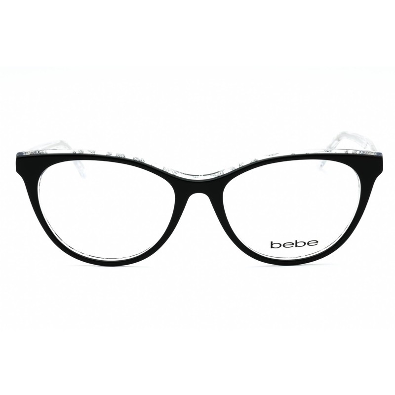 Bebe Women's Eyeglasses Jet Acetate Full Rim Frame Clear Demo Lens BB5189 001 gallery