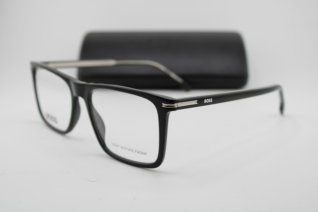 NEW BOSS 1754 807 BLACK CLEAR SILVER AUTHENTIC EYEGLASSES 54-17