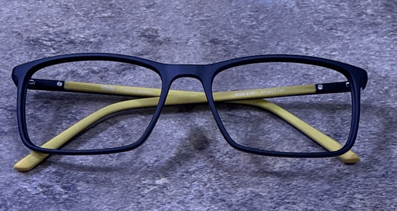 Ottoto 503073-001 Black & Yellow Eyeglasses Frame Only Full Rim 54-17-140-35mm