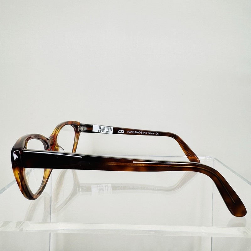 Francis Klein CAPRI MSRP $625 Z33 Brown French Handmade Designer Eyeglass Frames gallery