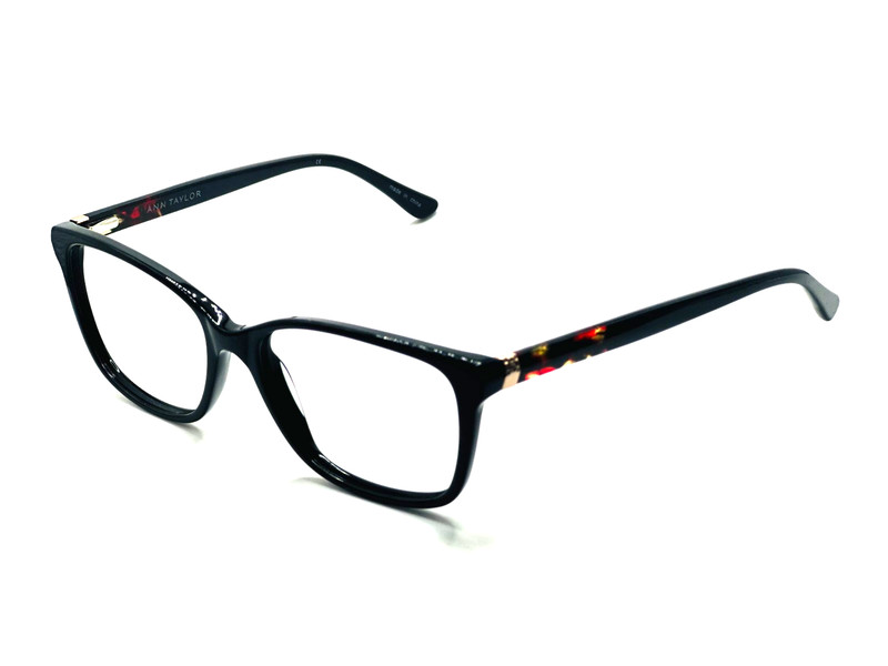 ANN TAYLOR AT322 C01 BLACK/RED TORTOISE WOMEN EYEGLASSES 53MM 16 135