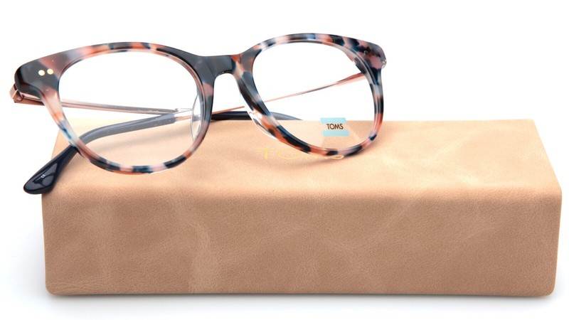 New TOMS AVAH Navy Floral Eyeglasses Frame 50-19-147mm B44mm