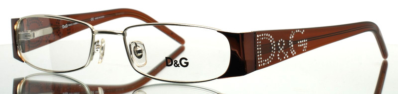 DOLCE & GABBANA D&G 5021-B 033 Silver Brown Womens Full Rim Eyeglasses 52-17-135