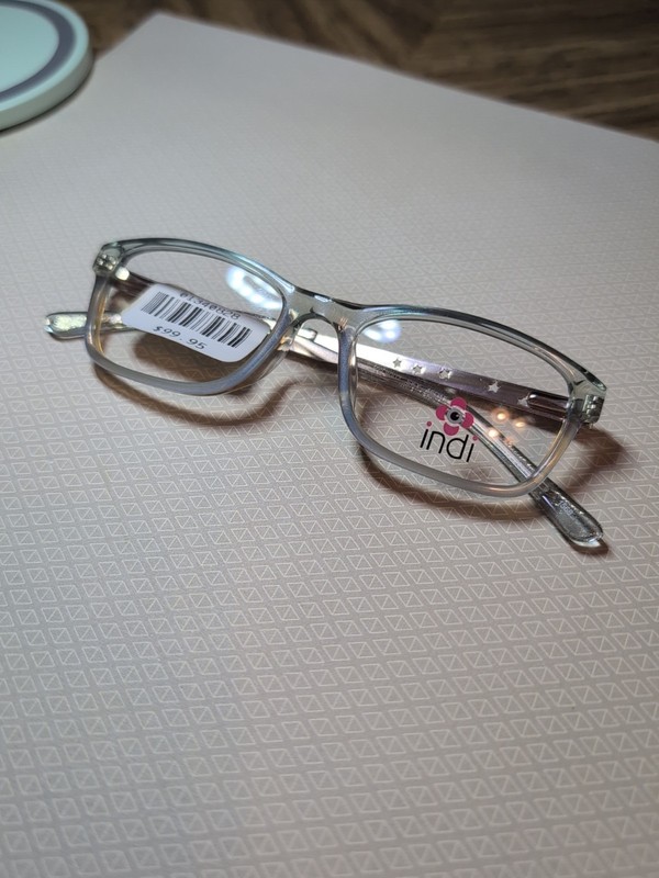 Indi KG 8002 Sky Kids Eyeglasses Frames Light Green/Blue Grad. glasses 46-15-128