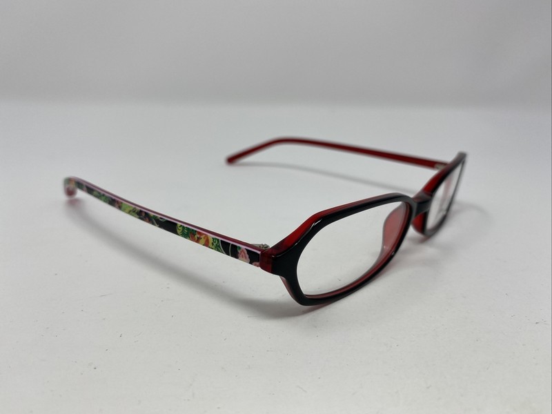 VERA BRADLEY EYEGLASSES FRAME 3012 1107 49-17-140 RED BLACK FLORAL FULL RIM OI41 gallery