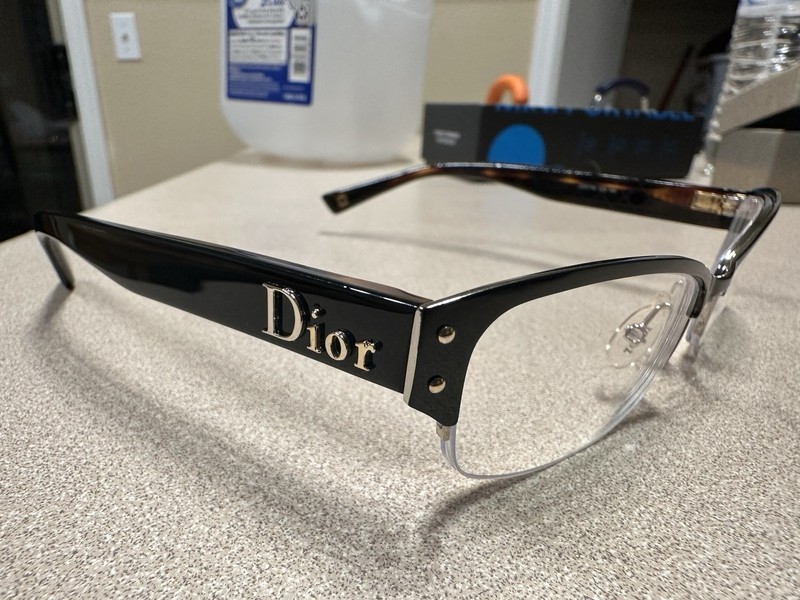 Dior Christian Dior CD3748 Semi-Rimless Half Rim Black Eyeglasses 53-31 140 gallery