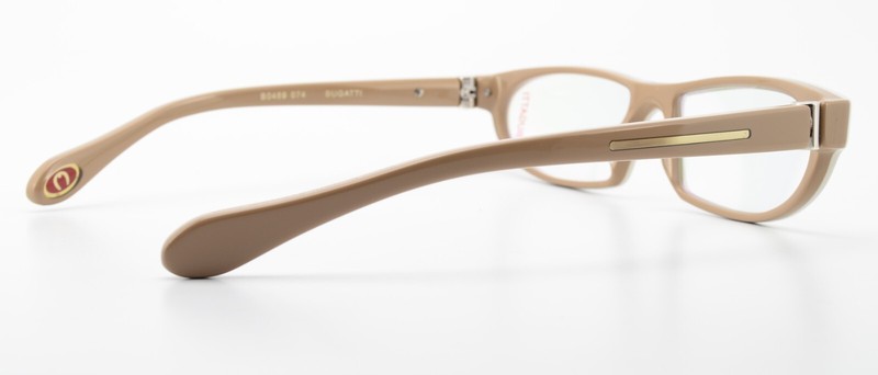 BUGATTI glasses mod. B0489 074 56-17 Beige Mocha Design Luxury Frame FRA+ Case gallery