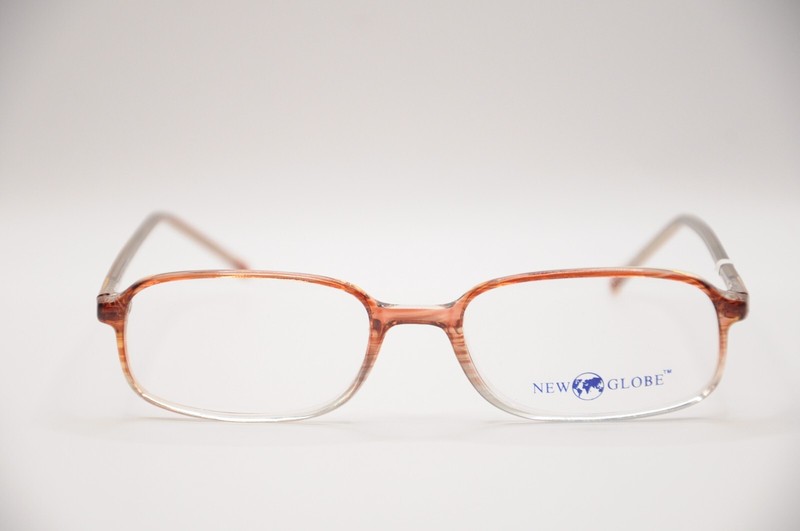 NEW GLOBE M410 RECTANGULAR EYEGLASS FRAMES BROWN FADE 51-17-140 NEW