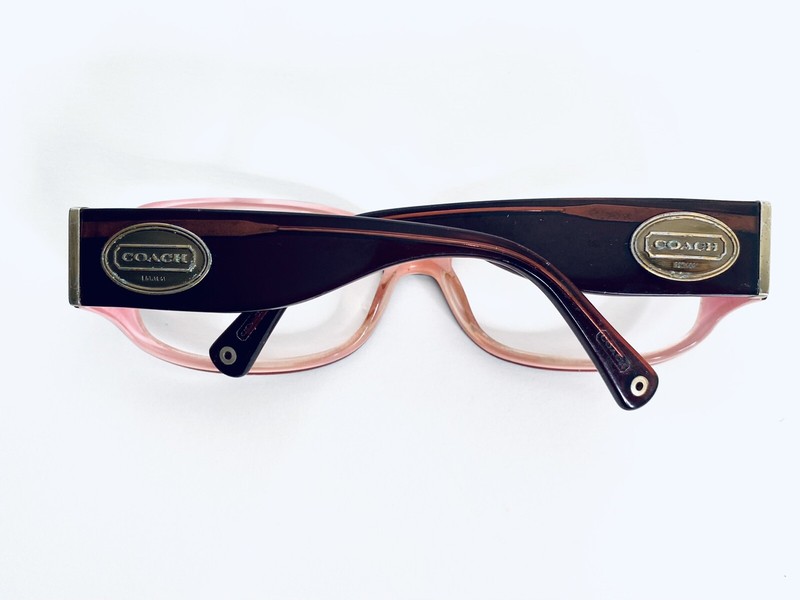 Coach Burgundy Pink Lucite Oversized Oval Glasses Addison S803 59 16 130 gallery