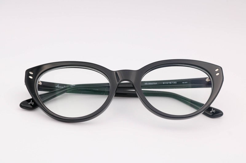 Amelia E Marcia Black Cat Eye 35-002751 Eyeglasses Frames 51-19-140 gallery